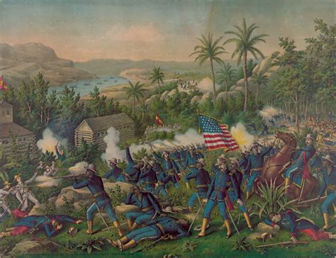  The Puerto Rico campaign was the American military sea and land operation on the island of Puerto Rico during the Spanish–American War. The offensive began on May 12, 1898, when the United States Navy attacked the capital, San Juan. Though the damage inflicted on the city was minimal, the Americans were able to establish a blockade in the ... 